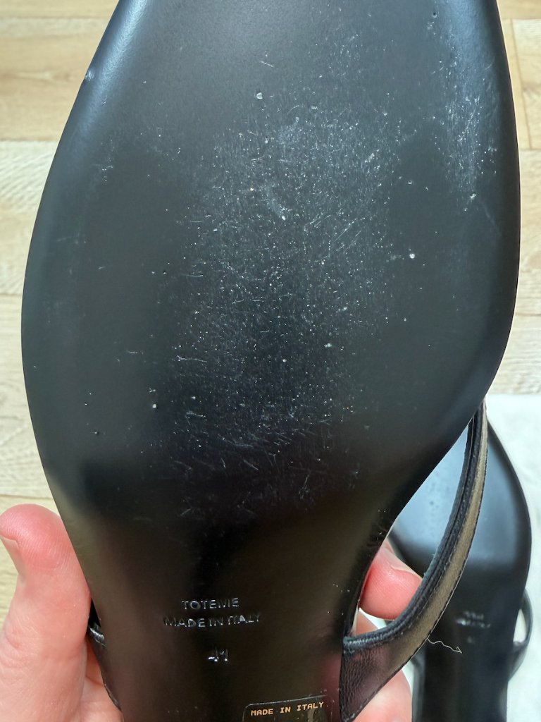 Toteme Leather Heeled Flip Flops Black — image 7 of 8